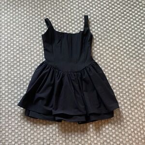 Zara Black Flared Mini Dress